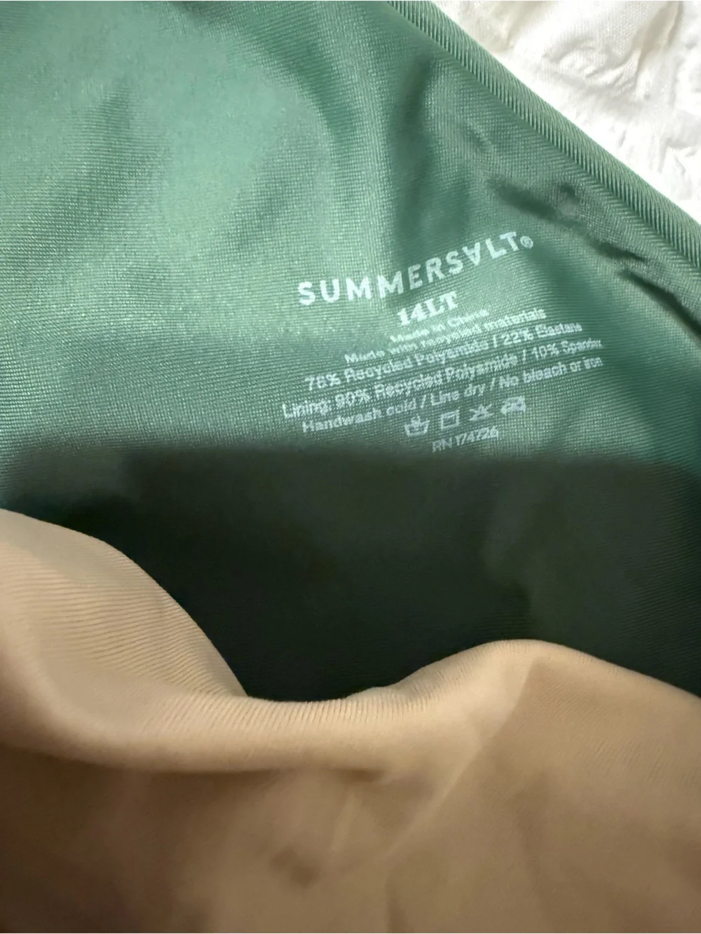 summersalt Olive Green One-Shoulder One-Piece Swimsuit
